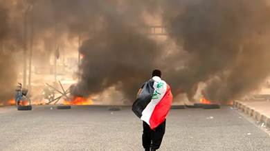 الاضطرابات في بغداد مستمرة منذ يوم الاثنين

